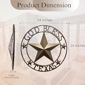 Bestgiftevermetalstaroutdoor24circlewithgodblesstexassignrustictexasdecorwalldecorationperfecttexaswallartgiftforcountryhomeenthusiasts Urban Country Home Decor Bestgiftever metal star outdoor 24 circle with god bless texas sign rustic texas decor wall decoration perfect texas wall art gift for country home enthusiasts urban country home decor
