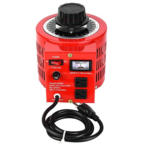 AC Voltage Regulator Transformer 0-130V 20A Single Phase Converter 110V US Plug 2000W