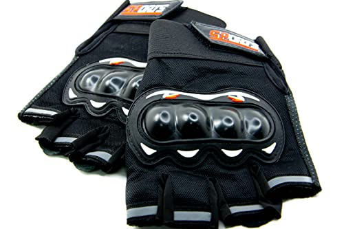 Kit Óculos De Sol Ciclista + Luvas Protetoras Ciclismo Bicicleta (Preto)