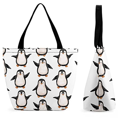 Sac à main shopping femme pingouins grand volume 28.5x18x32.5cm robuste