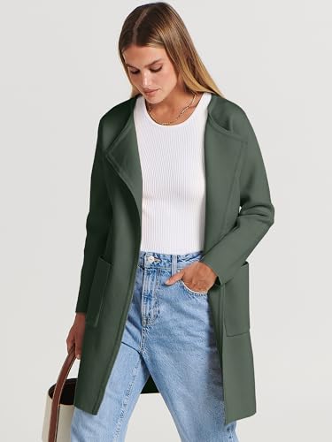 Image of ANRABESS Womens Cardigan Sweater Open Front Knit Long Coatigan Dressy Casual Jacket Coat 2026 Fall Outfits Classy Clothes