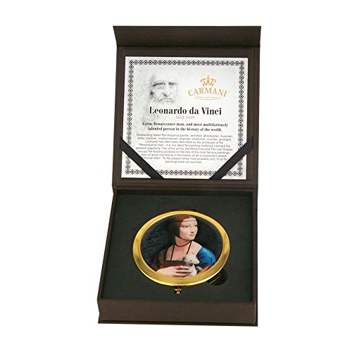 Miroir plaqué Or de poche compact pour vérifier son teint partout