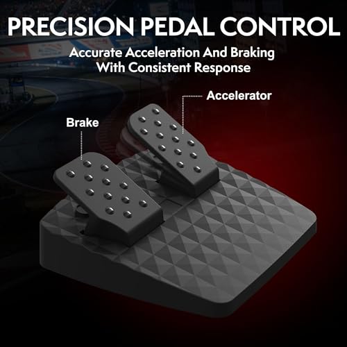 Image of NiTHO Drive Pro V200 P5 Gaming Steering Wheel for PS5, Racing Wheel with Pedals and Integrated Shifter for PS5, PS4, PC, Xbox Series X|S, Xbox One, Switch 2 & Switch, 270 Driving Sim with Vibration