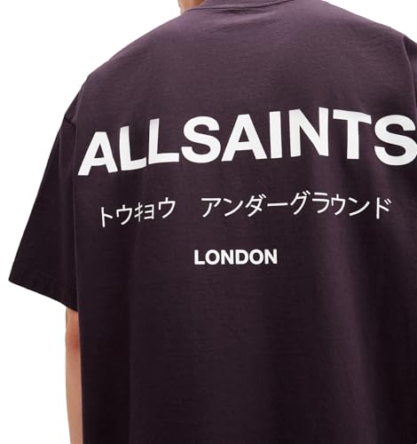 Image of AllSaints Men's Underground Oversized Short Sleeve Crew Neck Shirt