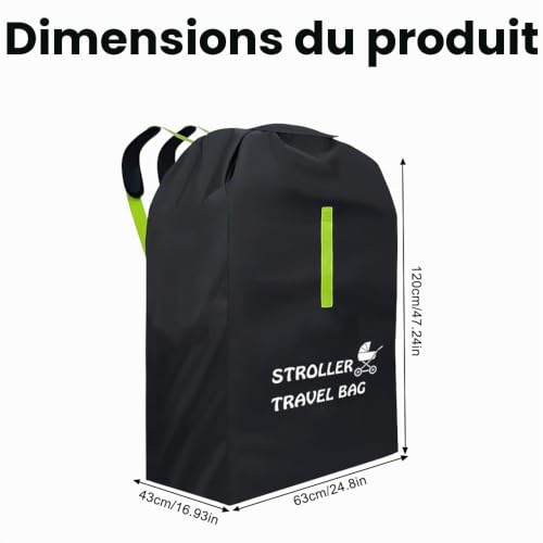 BNGXR Sac de Voyage pour Siège de Voiture, Sac étanche de Voyage Portable, pour Les Voyages en Avion, Oxford 600D, Taille Universelle, Convient à la Plupart des Sièges de Voiture (120x63x43) – vue 5