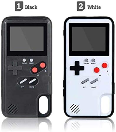 Gameboy Case for iPhone XR, Chu9 Retro 3D Playable Gameboy Cover Case with 36 Classic Games, Handheld Color Screen Video Game Console Case for iPhone (Black, iPhone XR)
