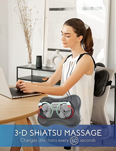 Zyllion Zma-13 Shiatsu Pillow Massager And Zma-33 Full Body Massage Cushion Bundle - Black #TOP1