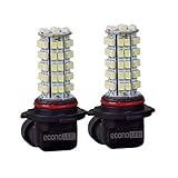econoLED 2 PCS 6000K Halogen Xenon Super White 68 SMD LED 3528 9006 HB4 LED Bulbs DRL Daytime Running Fog Lights Driving Lamps New