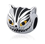 Bolenvi Cheshire Cat, Alice in Wonderland 925 Sterling Silver Charm Bead for Pandora & Similar Charm...