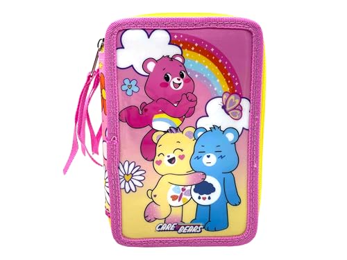 Trousse à 3 étages Care Bears rose avec matériel scolaire CYPBRANDS