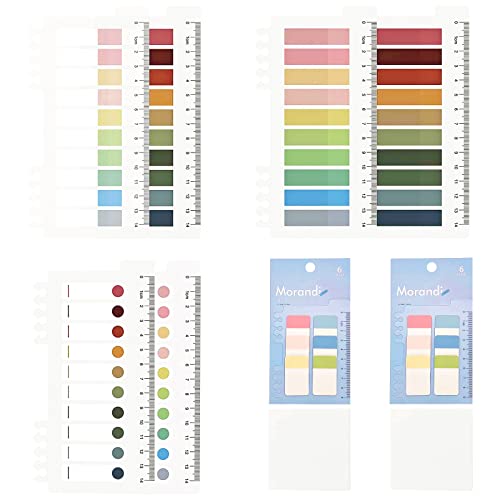 YUSHOTL Índices Adhesivos 1420Pcs Notas Adhesivas Translúcidas Marcapaginas de Colores Pequeño Indices Adhesivos Transparente para libros,notas,carpetas Cover
