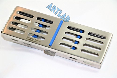 GERMAN PREMIUM DENTAL AUTOCLAVE STERILIZATION CASSETTE RACK BOX TRAY FOR 5, 7, AND 10 INSTRUMENTS -BLUE ( CYNAMED )