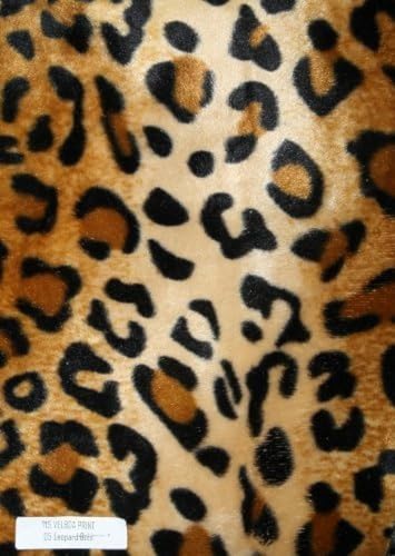 Velboa Animal Print Faux / Fake Fur Leopard Gold Fabric By the Yard by Fabric Drapery