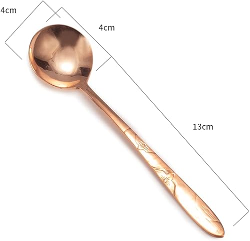 Miniatura 5 de Juego de cucharas de palillos de cobre puro 99.9%, diámetro del cuenco de cobre de doble capa, 5.5 pulgadas, palillos de 8.6 pulgadas, cuchara de