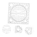 TEHAUX Multi-Functional Geometry Ruler Precision Plastic Circle Stencil with Scale for Accurate Drafting and Measurement for Students and Engineers