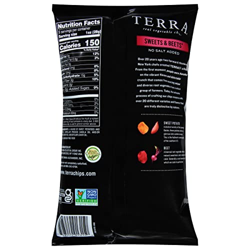 Terra Vegetable Chips, Sweets & Beets With No Salt Added Real Vegetable Chips, 5 Oz. (Pack Of 12) #TOP1
