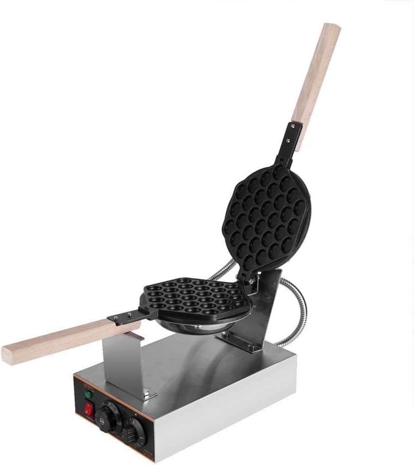 ANDREW JAMES Stainless Steel Non Stick Bubble Waffle Baker, Silver - 1 Year Warranty(TEFLON COATING ISN'T COVERED) + Free Waffle Making Accessories (Silicone Tong, Spatula, Brush, Batter)-image-44