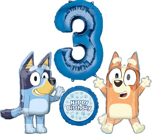 Bluey and Bingo 3rd Birthday Party Supplies Balloon Bouquet Decorations