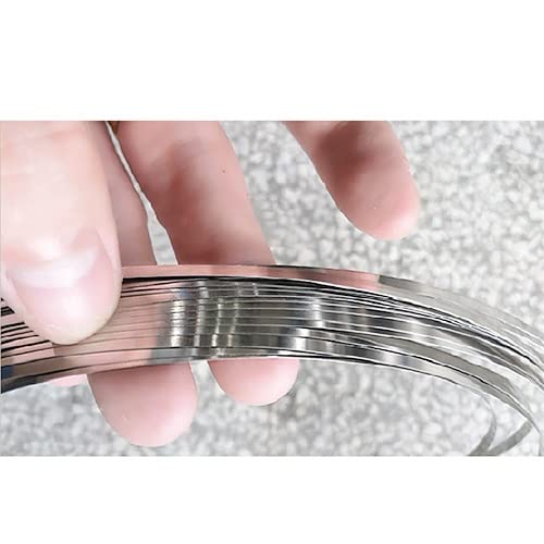 Rouleau de bande d'acier inoxydable 301 - Longueur 5 m, largeur 5/10/20 mm, épaisseur 0,1-0,5 mm for le soudage et la réparation de machines(0.2mm x 5mm x 5 M)
