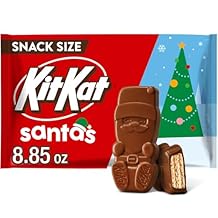 KIT KAT Milk Chocolate Wafer Snack Size Santas, Christmas Candy Bag, 8.85 oz