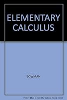 ELEMENTARY CALCULUS B000S52QVS Book Cover