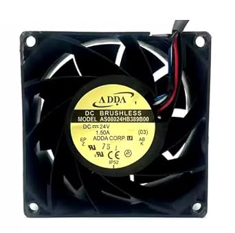 8038 4-Wire PWM Inverter Cooling Fan, 24V 1.5A, 80x80x38mm, Computer Cooling Fan, Compatible with Desktops, Laptops, Servers, Routers, Gaming Consoles