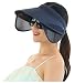 ilishop Women's Beach Sun Visor Wide Brim Hat Cap Blue Free