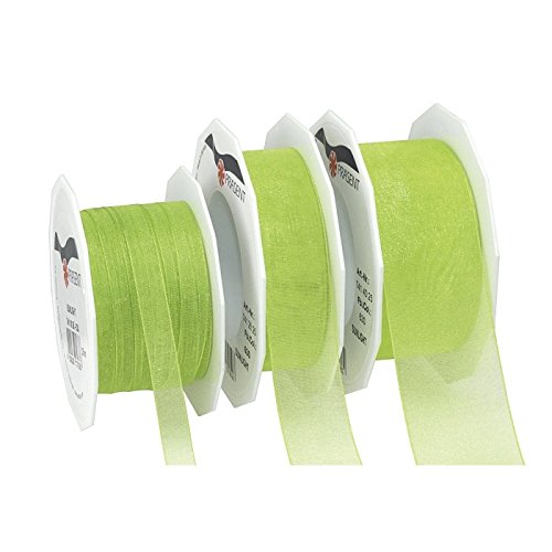 CE Pattberg Präsent 25 m 10 mm quattro stagioni organza nastro decorativo, erba verde