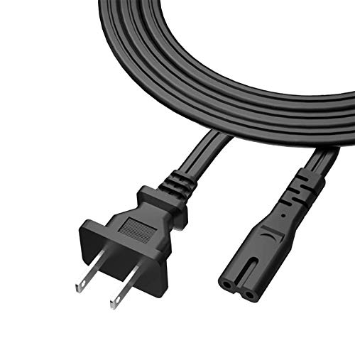 6FT 2 Prong Wall Extension Power Cable 2 Slot Cord for Sony PS2 Playstation, PS3 Slim,Sony Playstation 4 (PS4) Slim (1pack)