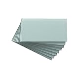 Aspect Peel and Stick Backsplash 3in x 6in Morning Dew Glass Backsplash Tile for Kitchen and Bathrooms (8-Pack)