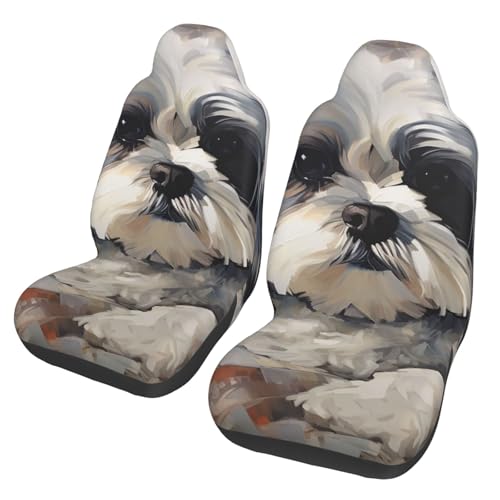 Housses de siège de voiture respirantes Shih Tzu pour SUV, camion et berline universelle