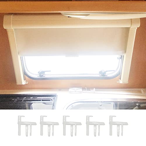 cantondz 5 Paar Endstücke Rastrollo Fenster-Endclips für Wohnwagen Flyscreen Kompatibel mit Dometic Seitz 2000 Wohnmobil Caravan Boot 5 L/H, 5 R/H Endstücke Rastrollo 2000