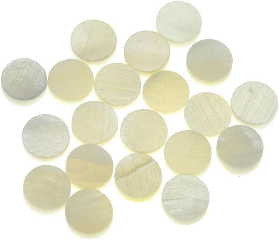 Dopro 20pcs 6x2mm Natural White Mother of Pearl Shell Inlay Fingerboard Fretboard Dots for Guitar Bass Ukulele Banjo