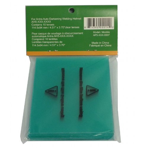 Antra Auto Darkening Welding Helmet 10 Exterior Covers Lens Ap5-Xxx-9907 Fits Ah5 Series Ah5-350-001X Ah6 Series Helmets #TOP1