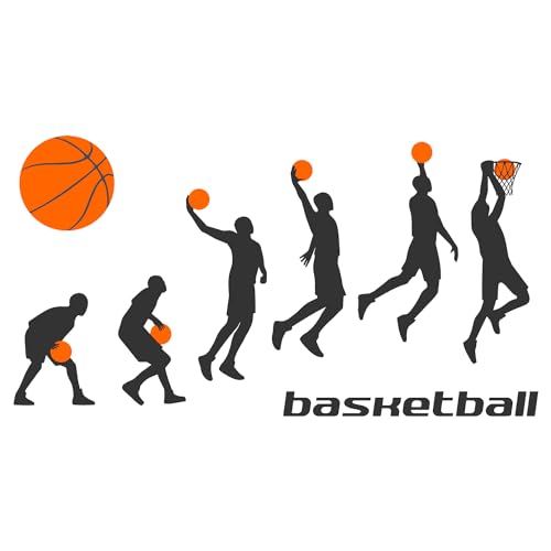 Vinilo Decorativo Deportista Baloncesto Slam Dunk 12x36 pulg miniatura 2