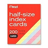 Mead Colored Index Cards, 3 X 2.5 Inches (63039)