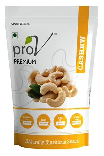 Image of ProV Premium Cashews | High Grade Whole Natural Kaju Rich in Protein Healthy Fats & Essential Minerals | Cholesterol-Free Crunchy Dry Fruit Snack | 250g