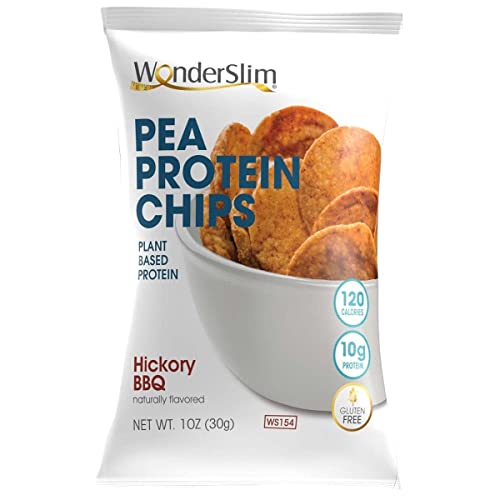Wonderslim Pea Protein Snack Chips, Hickory Bbq, 120 Calories, 10G Protein, Gluten Free (12Ct) #TOP18