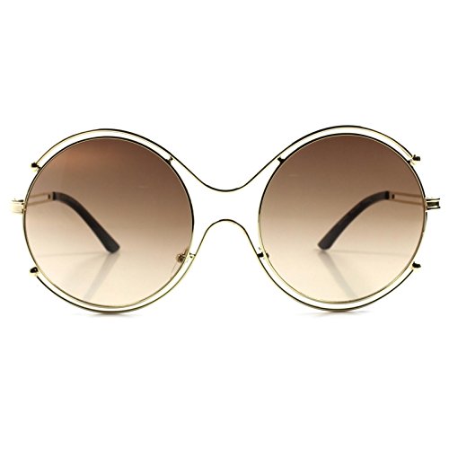 KISS Elegant Celebrity Fashion Frame Womens Designer Oversized Round Sunglasses2