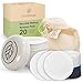 Reusable Makeup Remover Pads - 12 MAXI SIZE Reusable Bamboo and Cotton Rounds - Eco Friendly Products Zero Waste Sustainable Cloths Organic Pads - Eye and Face Cleaner Removal for all skin types