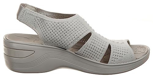 BZees Women's Double Up Wedge Sandal Heeled3