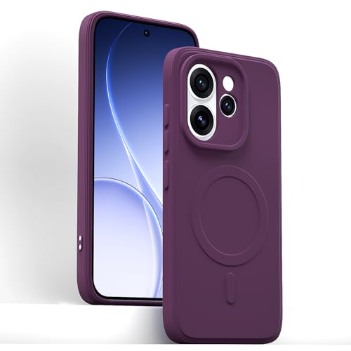 Image of Pikkme Back Cover for Oppo Reno 15 Pro Mini 5G Soft Matte Silicone | Slim Fit | Mag-Safe Design (Mag-Safe Not Support) Camera Protection Bumper Case (Purple)