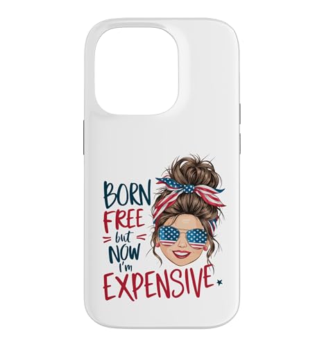 Born-Free But Now Im Expensive Retro 4th Of July ���f�B�[�X �K�[���Y �X�}�z�P�[�X iPhone 14 Pro �p