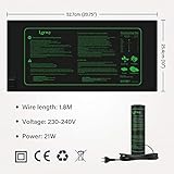 LERWAY Heizmatte Zimmergewächshaus Wärmematte Reptil Dragon Temperatur Heizkissen Amphibien Pet Mat Wärmer Bett Matte, 20,75'x10' Zoll, 21Watt (1, 21W x 2)