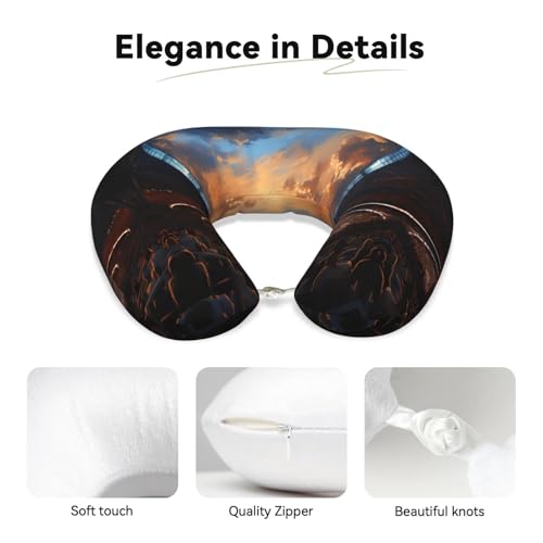 Almohada de espuma viscoelástica cuello en U para viaje miniatura 3