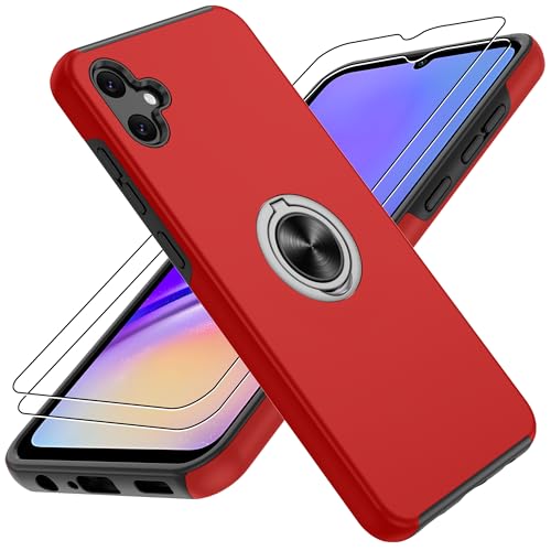 Coque pour Samsung Galaxy A05 béquille intégrée et protection antichoc rouge robuste