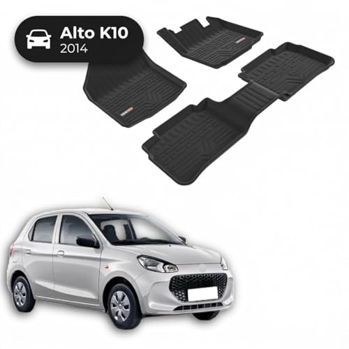 Image of 3D TPE Car Floor Mat for Alto K10 (2014) Custom Fit, Heavy Duty & Anti-Slip Alto K10 Floor Mat | Easy to Clean, All Weather Resistant, Waterproof & Dustproof Car Foot Mat