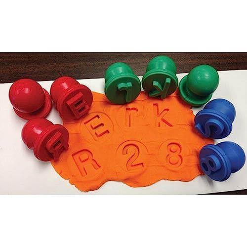 READY 2 LEARN Easy Grip Dough and Paint Stampers - Uppercase Alphabet - Set of 27 - Ages 2+ - Easy to Hold Letter Stamps for Kids by READY 2 LEARN - Image 2