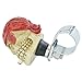 Temzzer Skull Steering Wheel Knob Unique Car Wheel Spinner Ball Fit for Most Manual Automatic Transmission Forklift Trucks (Red)
