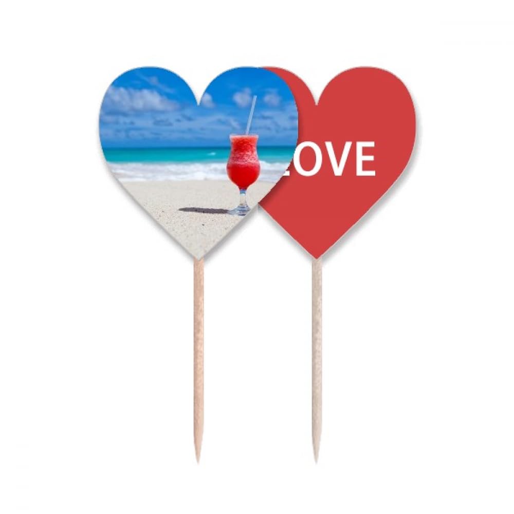 Pic cupcake drapeau océan et sable pour buffet de plage chic